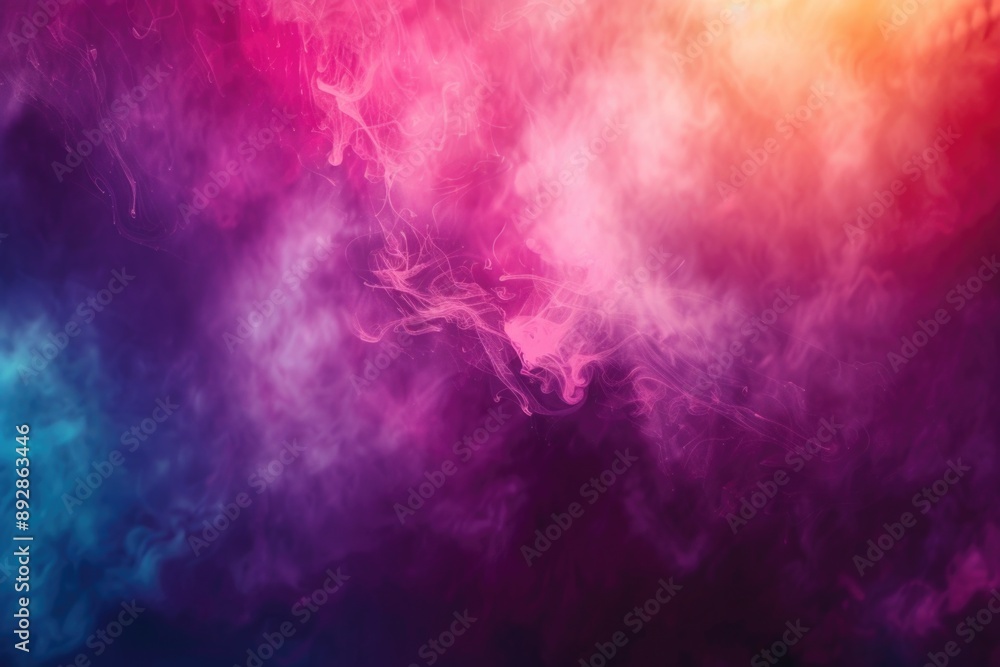 Poster a close-up shot of a vibrant colored cloud of smoke, perfect for use in designs related to creativit