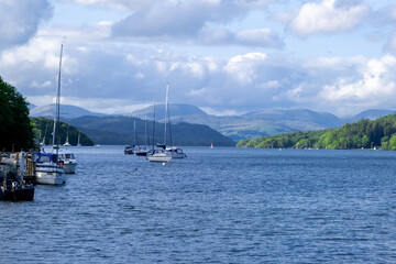 Fototapeta premium Landscape of Lake Windermere, Lake District, Cumbria, England.
