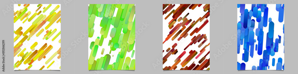 Poster gradient stripe brochure background collection