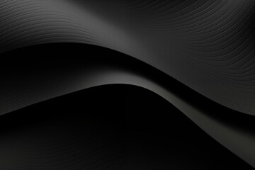 Black abstract background with flowing wavy lines and a modern design.