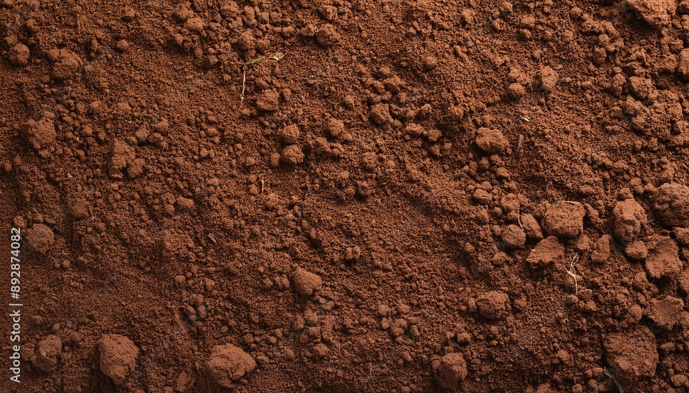 Wall mural brown earth surface top view organic soil texture