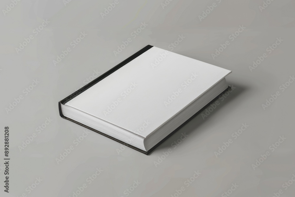 Poster a white open book placed on a table