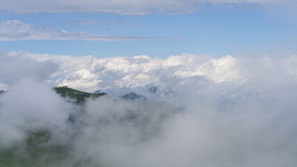 view on top of the alps, mountain view