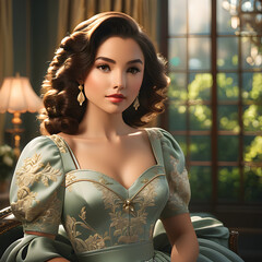 portrait of a woman in dress