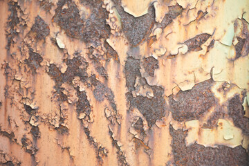 Rusty steel. Rusty military equipment. Damaged metal.