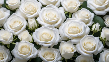 白色のバラの背景画像（White roses background image.）
