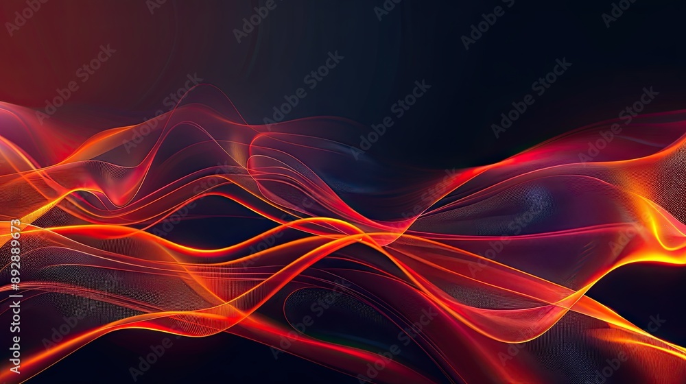 Poster a dynamic abstract background design with bright, swirling lines and a dark, contrasting backdrop