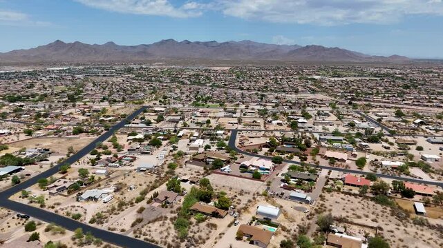 Aerial View of the City of Buckeye in Arizona - 4K Drone