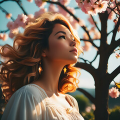 woman in the autumn park