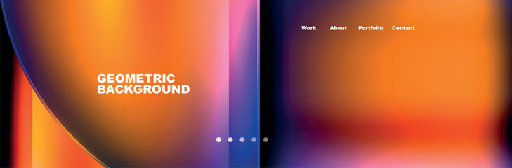 Round triangles and squares web site page template. Vector Illustration For Wallpaper, Banner, Background, Card, Book Illustration, landing page