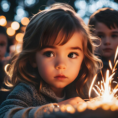 portrait of a little child face hair beauty kid smile childhood 
