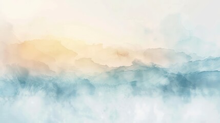 Fototapeta premium A calming wallpaper with a minimalist design of delicate watercolor brushstrokes in soothing hues