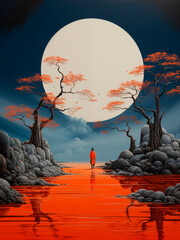 Image of Nature, Art for Pictures and Posters, Oil Painting, Watercolor, Realistic, Abstract Style, Geometric, Minimalist, Landscape, Urban, Nature, High Definition, Resolution 150 dpi, Size 120:160