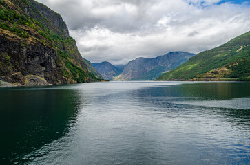 Fjord landscape in Vestland county, Norway