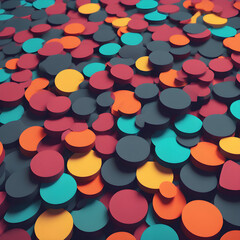 abstract background with circles pattern colorful palette seamless circle makeup texture art design eyeshadow paint light vector illustration 