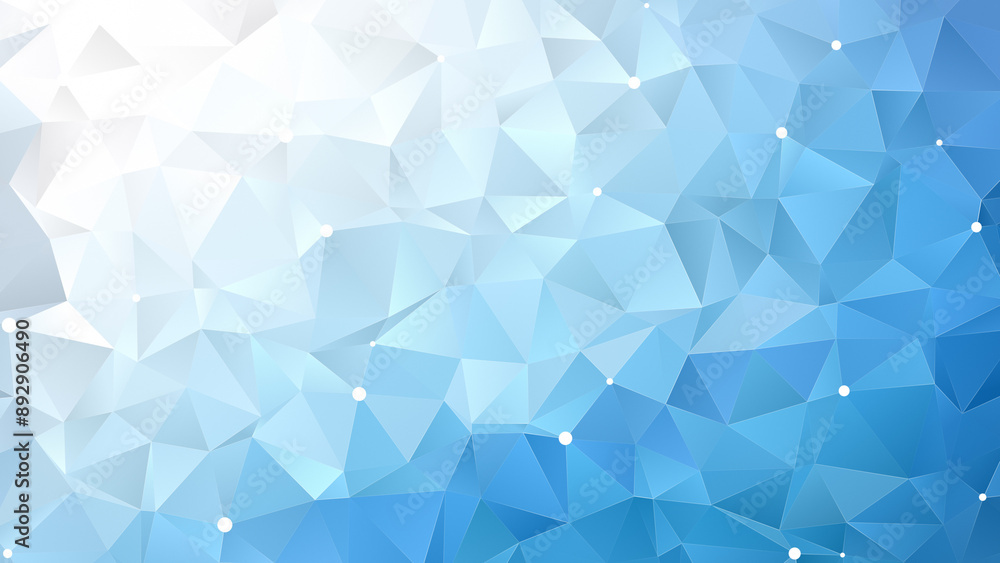 Poster white, light gray and light blue mesh grid polygon vector pattern background with color gradient. ab