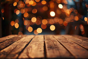 Christmas wooden table holiday background