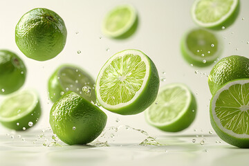 Lime pieces floating