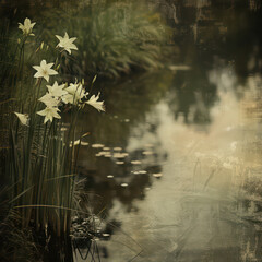 Realistic Floral Collection: Vibrant Blooms Including Pink Roses, Lavender Fields, Sunflowers, Daisies, Red Tulips, Cherry Blossoms, Orchids, Poppies, and More, Captured with a Vintage Photo Aesthetic