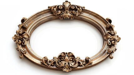 Antique frame isolated on white background