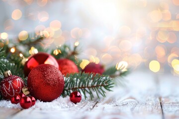 Christmas wooden table holiday background