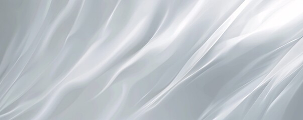 Obraz premium Abstract White Flowing Fabric Background
