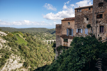 View of the picturesque village of Tourettes-sur-Loup on the French Riviera