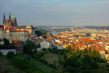 Fototapeta premium Prague, the capital of the Czech Republic, is a rustic Eastern European city on the banks of the Vltava River