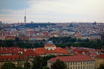 Fototapeta premium Prague, the capital of the Czech Republic, is a rustic Eastern European city on the banks of the Vltava River