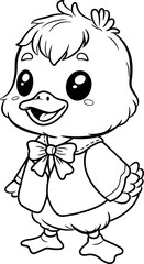 duck line art for coloring page