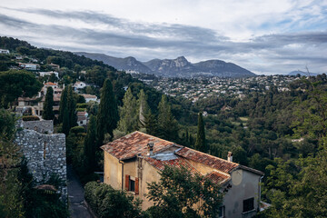 Stunning picturesque village of Saint Paul de Vence in the south of France, at sunset