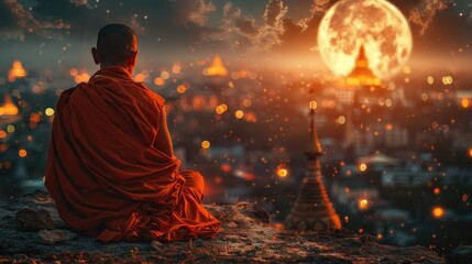 Compassionate wisdom: buddhism religion, on the dharma, mindfulness, meditation, and ethical conduct, fostering inner peace and the pursuit of enlightenment through the middle way