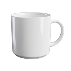 White Ceramic Mug with Handle  Mockup