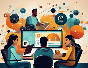 Concept of collaboration and teamwork