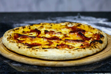 Traditional Brazilian rustic artisan pizza