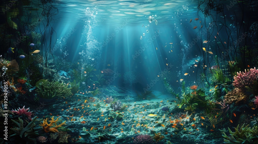 Poster underwater setting with room for text