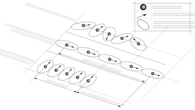 Line drawing showing a sketch of magnetostrictive mechanism