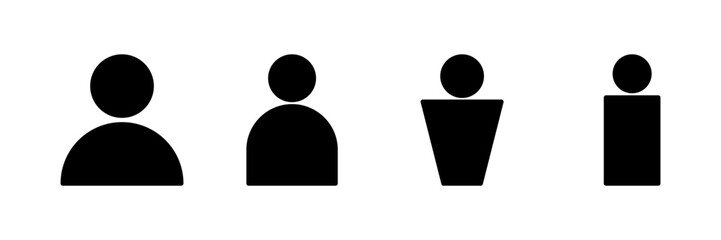 User Icon vector isolated on white background. person sign. people icon.