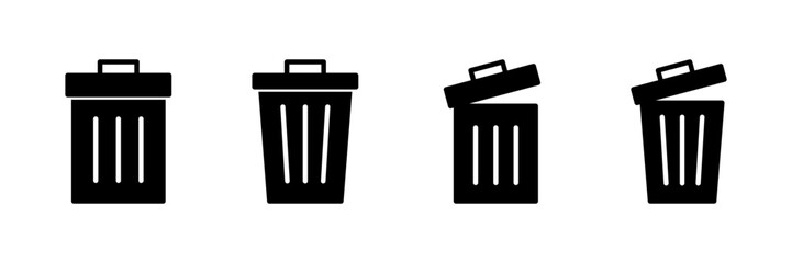 Trash icon vector isolated on white background. trash can icon. Delete icon vector