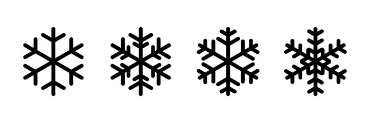 Snowflake icon vector isolated on white background. snow icon vector. Symbol of winter, frozen