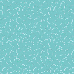 Abstract seamless pattern in the form of clouds or smoke. Vector background with curved broken wavy lines. Modern wallpaper for wrapping paper scrap booking, textile.