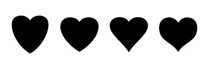 Obraz premium Heart icon vector isolated on white background. Heart vector icon. Like icon vector. Love