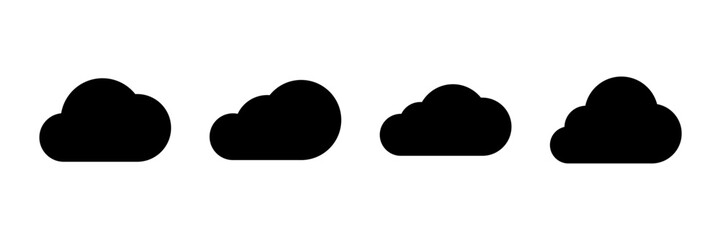 Cloud icon vector isolated on white background. cloud computing icon