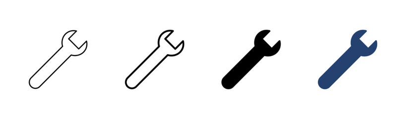 Wrench icon set. repair icon vector. tools icon vector