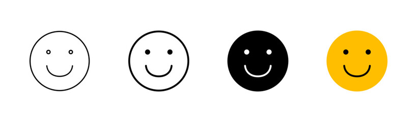 smile icon set. smile emoticon icon. feedback