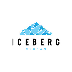 Antarctic Cold Mountain Iceberg Logo Design, Simple Vector Template Symbol Illustration