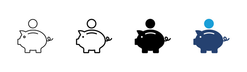Piggy bank icon vector. piggy money icon
