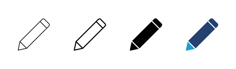 Pencil icon set. pen symbol. edit icon vector