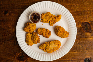 chicken nuggets on a plate
