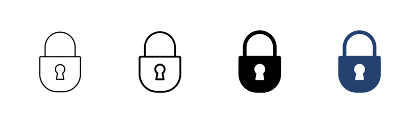 Lock icon set. Padlock icon vector. Encryption icon. Security symbol